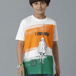 UNDER FOURTEEN ONLY Boys Typography Printed Round Neck Cotton T-shirt-48
