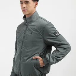 Calvin Klein Jeans Men Striped Crop Bomber Jacket-picture-43