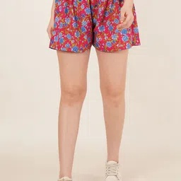Kushi Flyer Women Printed High-Rise Training or Gym Shorts-picture-3