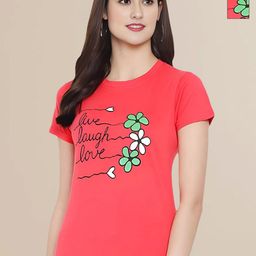 Mast & Harbour Women Pack Of 2 Typography Printed Slim Fit T-shirt-picture-7