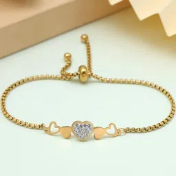 PREYANS Stainless Steel American Diamond Bracelet-image-18