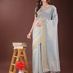 Pandadi Saree Zari Organza Sarees-image-88