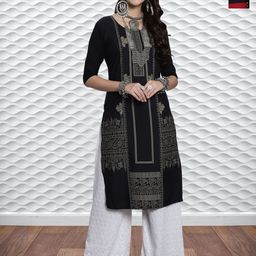 HERE&NOW Selection Of 2 Ethnic Motifs Printed Round Neck Straight Kurta-image-50