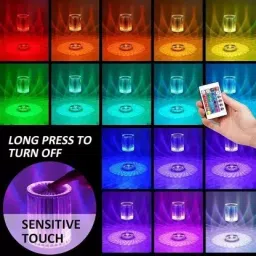 Crystal Table Lamp, Touch Control USB Charging line, 3-Ways Living Room Home Table Lamp-8