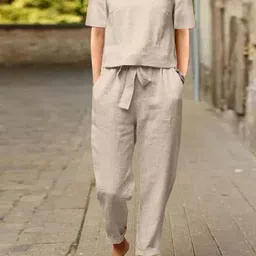 Mast & Harbour Pure Cotton Top & Trousers Co-Ord Set-picture-26