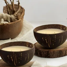 Soi Flamecraft Brown 2 Pieces Coconut Shell Scented Candle-image-70