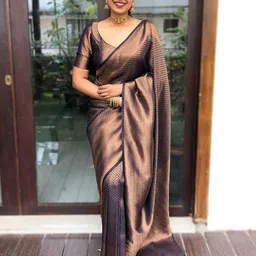 Visit Wear Woven Design Zari Pure Silk Banarasi Saree-image-18