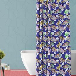 ArtzFolio Blue & Green Printed Waterproof Shower Curtain-image-98