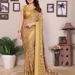 CATCHY FOREVER Floral Printed Saree With Unstitched Blouse Piece-image-88