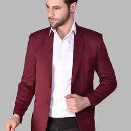 PRINTINDIA Notched Lapel Single-Breasted Blazer-picture-18