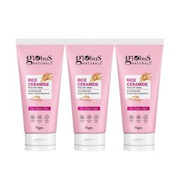 Globus naturals Rice Ceramide Set Of 3 Peel Off Mask With Green Tea & Vitamin E-75g Each image 1
