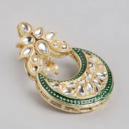 Anouk Gold-Plated Beaded Crescent Shaped Chandbalis image 3