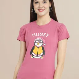 Metronaut Women Graphic Printed Round Neck Cotton T-shirt-image-35