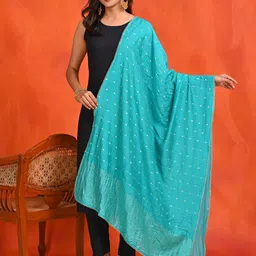 HELLA FASHIONS Woven Design Dupatta with Zari-42