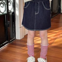 LULU & SKY Girls A-Line Denim Skirt-image-22