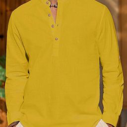 Vida Loca Band Collar Cotton Straight Kurta-image-95