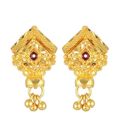 DIVASTRI Gold-Plated Contemporary Drop Earrings-image-98