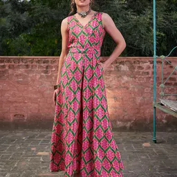 Shae by SASSAFRAS Women Printed Culotte Jumpsuit-31