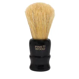 PINK WOOLF Black Boar Bristles Shaving Brush With Soap-55