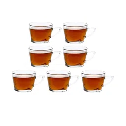 Somil Clear Glass Coffee & Tea Cup / Mug (170 Ml), Enjoy Your Drink in Style, 8.5 X 11.5 X 6.7 Cm, Pack of 7-image-72