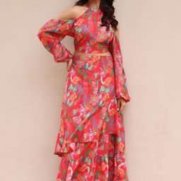 Tasya India Printed Organic Cotton Top & Skirt Co-Ord Set-picture-17