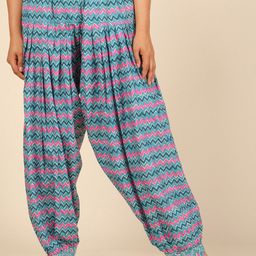 Aramya Women Chevron Printed Loose Fit Cotton Salwar-image-62