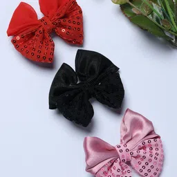 FUNKRAFTS Girls Set of 3 Embellished Alligator Hair Clip-77