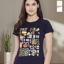 Tromko Women Typography 3 Printed Applique T-shirt-image-61