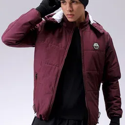 The Indian Garage Co Men Padded Jacket with Patchwork-picture-32