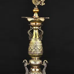 Exotic India Brass Peacock Lamp-image-20