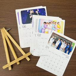 BTS Wall Hanging Calendar Planner with BTS Birthdays | Monthly Date Boxes 2025 Table Calendar-24