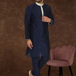 Moda Rapido Men Regular Thread Work Kurta with Pyjamas image 2