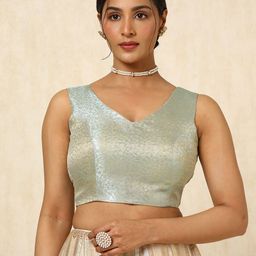 Soch Woven Design Padded Saree Blouse-picture-55