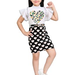 FASSY Girls Printed Flared Sleeve Mini Dress-image-21