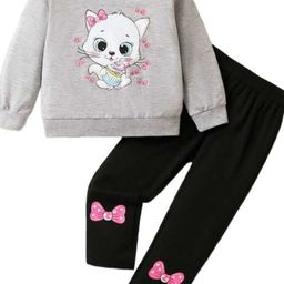 KEESOR Girls Printed T-shirt with Leggings-image-31