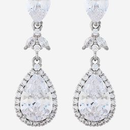 Kushal's Fashion Jewellery Rhodium-Plated Zircon Studded Classic Drop Earrings-picture-48