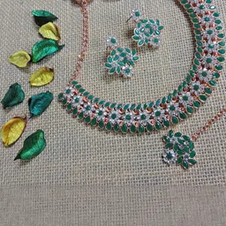 VATSALYA creation Women Green Jewellery Set-image-62