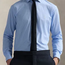 Polo Ralph Lauren Men Slim Fit Spread Collar Geometric Printed Cotton Formal Shirt-image-95