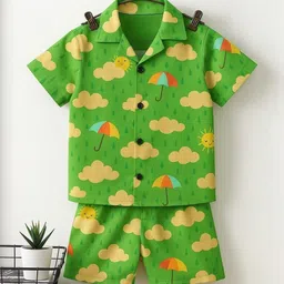 YK Boys Printed Shirt with Shorts-picture-9