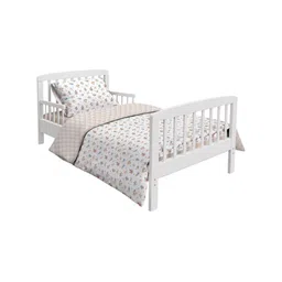 Fancy Fluff Infants Set Of 3 Cream-Colored Printed Pure Cotton Baby Bed Sets-picture-13