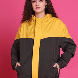 HOUSE OF VEDAS Women Colourblocked Windcheater and Water Resistant Outdoor Sporty Jacket-image-88