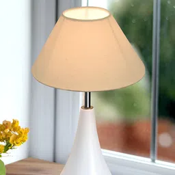 Homesake Beige Metal Industrial Frusturical Shaped Table Lamp-picture-21