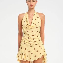 LULU & SKY Polka Dot Print Cowl Neck Mini Dress-picture-19