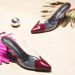 JM Looks Party Pointed Toe Kitten Heel Sandals-17
