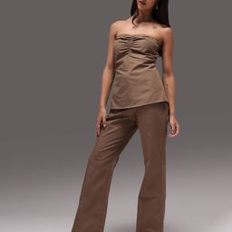Obleka Cotton Poplin Tupe Top With Trousers Co-Ords-image-30