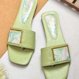 GERIEF Women Printed Open Toe Flats-image-46