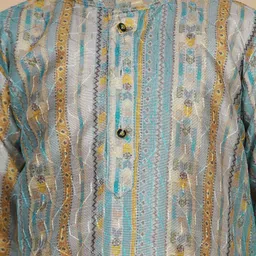 Pro-Ethic STYLE DEVELOPER Boys Ethnic Motifs Embroidered Regular Thread Work Kurta with Pyjamas image 2