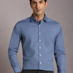 Louis Philippe Men Solid Spread Collar Formal Shirt-picture-19