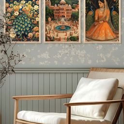 Kotart Brown & Green 3 Pieces Wooden Traditional Wall Arts-picture-36