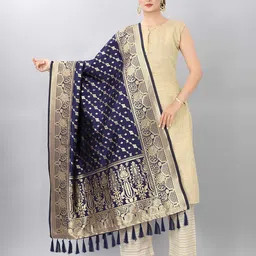 KALINI Woven Design Dupatta with Zari-image-119